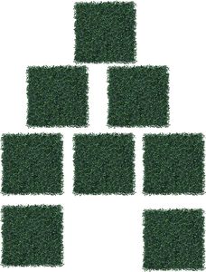 8Pcs PE Künstliche Pflanzenwand Matte Gras Zaun Laub Verkleidung Wanddekoration