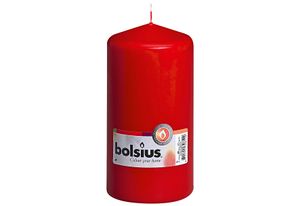 Bolsius Stumpenkerze rot, Höhe 15 cm, Ø 7,8 cm