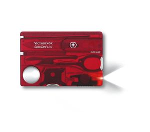 Victorinox Swisscard Lite" 13 Funktionen, Rubin transparent" Mittelrot