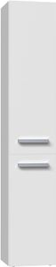 CDF Bad-Hochschrank NEL ll | Farbe: Weiß | Modernes Badregal | Stauraumschrank | Geräumige Einlegeböden | Türen | Einfache Montage | Stilvolle Griffe