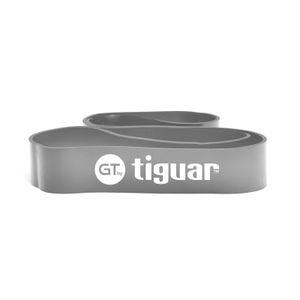 tiguar Power Band GT - odporový pás v šedej farbe, šírka 44 mm, hrúbka 4 mm, dĺžka 208 cm, maximálny odpor