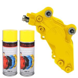 Dino Bremssattellack Spray 1K Gelb 1 Komponenten Lack Lackspray 2x 400ml Neu
