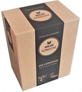 MEIN KONDOM Sensation FAIR & VEGAN, 100 Kondome mit Noppen und Rillen, 21018V