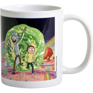 Rick And Morty - Hrnček na kávu, Portal PM2798 (jedna veľkosť) (biela/zelená)