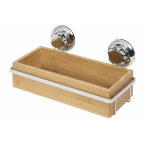 dusch- und Badewannenablage 27,6 cm Bambus weiß