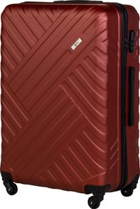 Xonic Design Reisekoffer - Hartschalen-Koffer mit 360° Leichtlauf-Rollen - hochwertiger Trolley mit Zahlenschloss in M-L-XL oder Set (Weinrot XL, groß)