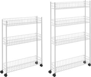 Metaltex Metaltex Fino -Speicher Rack 4 Etagen 58x16x95 cm Weiß