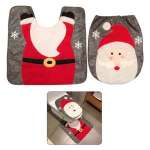 2-teiliger Toilettendeckel mit Weihnachtsthema,Weihnachts-Toilettensitzbezug,fröhliche Weihnachts-Badezimmerdekorationen(Stil 1)