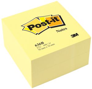 Post-it Haftnotiz Würfel 76 x 76 mm gelb 450 Blatt