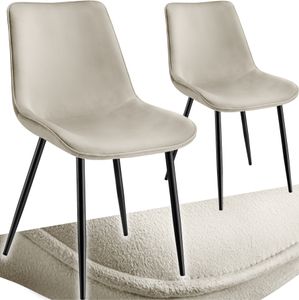 Set Stuhl Monroe gepolstert, in Samtoptik 48 x 59 x 82,5 cm
