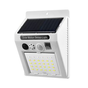 LED Solarleuchte Solarlampen mit Bewegungssensor, Bewegungsmelder und Helligkeitssensor, LED fest integriert, Tageslichtweiß, Sensor-Alarm-Modus