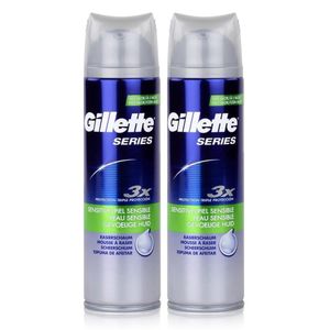 Gillette Series Sensitiv Rasierschaum 250ml (2er Pack)