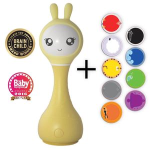 Alilo Smart Bunny - Intelligente Babyrassel mit vielen Funktionen (Farbe: Gelb)