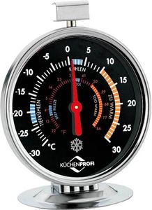 KÜCHENPROFI  Kühlschrankthermometer Edelstahl 18/10 rostfrei, Höhe: 100 mm