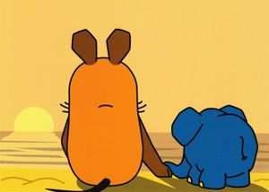 Postkarte "Sendung mit der Maus: Sonnenuntergang"