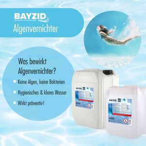 2 x 20 Liter BAYZID® Algenvernichter für Pools in großen Kanistern