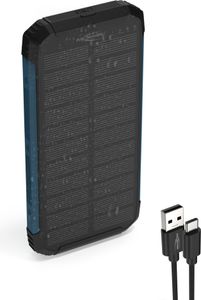 ANSMANN Solar Powerbank 10000mAh, Outdoor Ladegerät, mit Taschenlampe