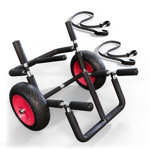 Prepravný vozík OK-Living SUP, dvojitý, čierny/červený