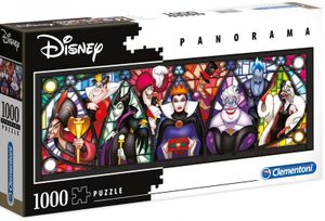 CLEMENTONI Panoramatické puzzle Disney padouchové 1000 dílků