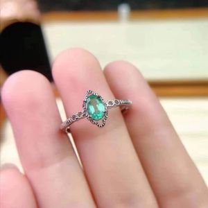 Schmuck Natürlicher Smaragd Ring 925 Silber Damenring