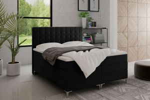 Skříňová postel Grekpol Rico 200x200 cm s matrací Bonell a TFK H3 a topperem, čalouněná postel s podnoží Látka: Riviera 100