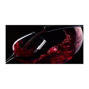 Tulup® Glas-Bild - 100x50 cm - Glasbild - Foto aus Glas - Wandbild auf Sicherheitsglas - Essen & Getränke - Rotwein - Rot
