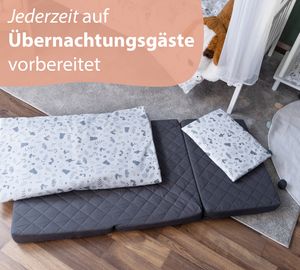 Alcube® Reisebett Matratze 70 x 140 x 7 cm Klappmatratze – für ein Baby Reisebett oder Gästematratze Inkl. Matratzenhülle Schwarz