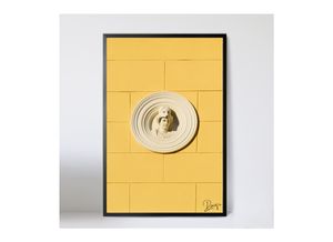 Maske Holz Foto Bild 40x60cm Kunst Fotografie Wand Theater Karneval Fassade