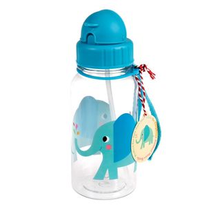 Trinkflasche mit Strohhalm für Kinder 500 ml Elefant Elvis Rex London