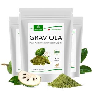 MoriVeda Graviola Pulver I Vegan I Fruchtpulver Extrakt 4:1, hochkonzentriert I 3x120g