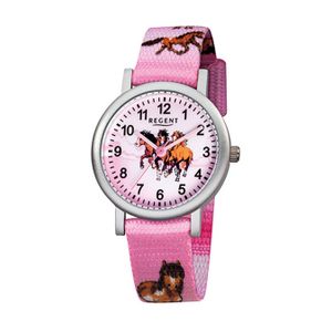 Regent Textilní dětské hodinky F-729 Quartz Watch Strap Pink D2URF729