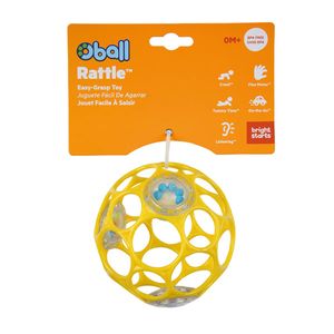 Oball Rattle 10 cm - Gelb, Greifball mit Rassel, Spielzeug für Babys ab 0+ Monate