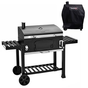 TAINO HERO XXL Set Smoker Abdeckhaube Holzkohle-Grill BBQ Grillwagen Standgrill