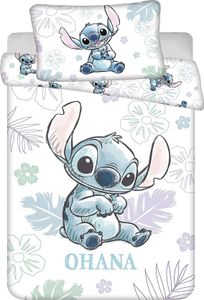 Jerry Fabrics Stitch Ohana Wendebettwäsche 100x135 cm & Kopfkissen Bettbezug Set | 100% Baumwolle | Kinderbett