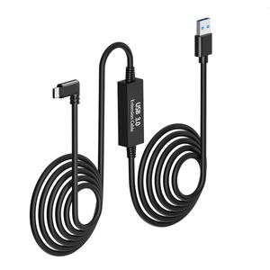 Link Cable 16ft,  Link Cable with Signal Booster, Streaming VR Game & Fast Charging USB C 3.0 Cable Compatible for Quest 2 or Oculus Quest Headset To A Gaming PC