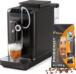 Tchibo Kaffeevollautomat Esperto2 Milk mit One-Touch Milchfunktion und 2-Tassen-Funktion für Espresso, Caffè Crema, Capuccino und Milchschaum, Granite Black