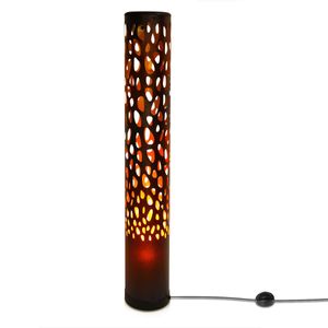 Navaris LED Stehleuchte röhrenförmig mit Flammeneffekt - inkl. E14 LED Leuchtmittel - warmweiß - 3W - 80 x 13 x 13cm - Ausgefallene Deko Stehlampe