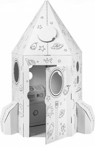 Veľká kartónová raketa s kokpitom na zostavenie a vyfarbenie NOVINKA