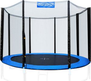 MONZANA® Sicherheitsnetz Trampolin Ø 183/244/305/366/427 cm 6-8 Stangen UV-beständig Trampolinnetz Trampolinschutz, Größe:305 cm