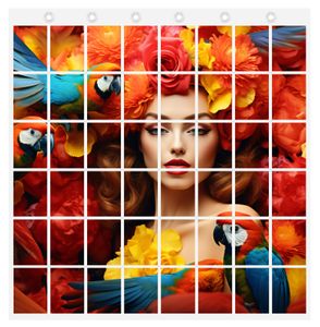 10 x 15 Fotovorhang für 48 Fotos Hochformat
