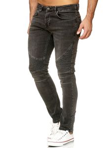 Tazzio Herren Jeans Biker Slim Fit 16517 schwarz-32/32