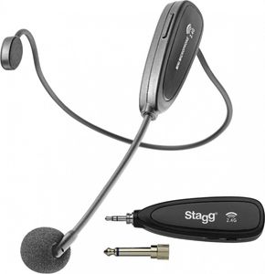 Stagg SUW 12H-BK, bezdrôtová náhlavná súprava 2,4 GHz UHF