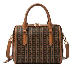 FOSSIL Umhängetasche Handtasche Williamson Satchel Brown Multi mehrfarbig