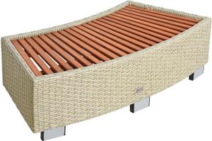 Polyrattan Whirlpooltreppe Spa Trittstufe Stufe Einstieg  Blumenhocker Beige