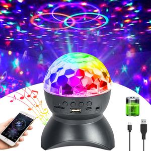 Discokugel Disco Lights LED Musikgesteuert DJ Party licht 360° Rotierende Ball Lights 3W RGB Bühnenlichter mit Fernbedienung für Home Geburtstag KTV Weihnachten,Wiederaufladbar