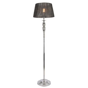 Stehleuchte 151cm Stehlampe Standleuchte Stand Lampe Metall Chrom/Grau [lux.pro]