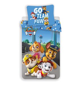 Paw Patrol Go Team - Kinder Bettwäsche Set 135 140x200 und 70x90 -  Baumwolle