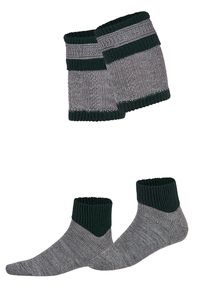 Country Socks Trachten Loferl grau grün 005578 Sockengröße: 45-46