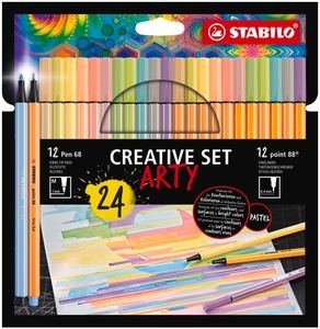 STABILO point 88 / Pen 68 Zestaw kreatywny ARTY 24 szt. etui kartonowe