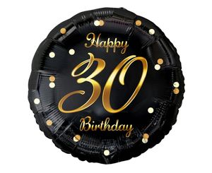 Balón foliový 30 let - Happy birthday - narozeniny - 45 cm
